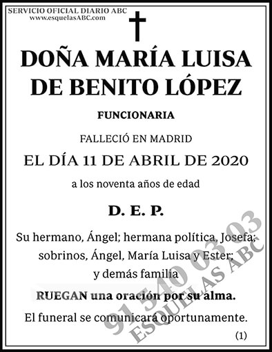María Luisa de Benito López
