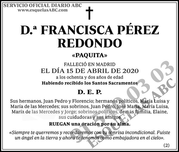 Francisca Pérez Redondo