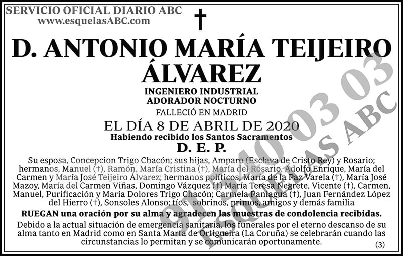 Antonio María Teijeiro Álvarez