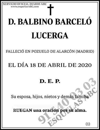 Balbino Barceló Lucerga