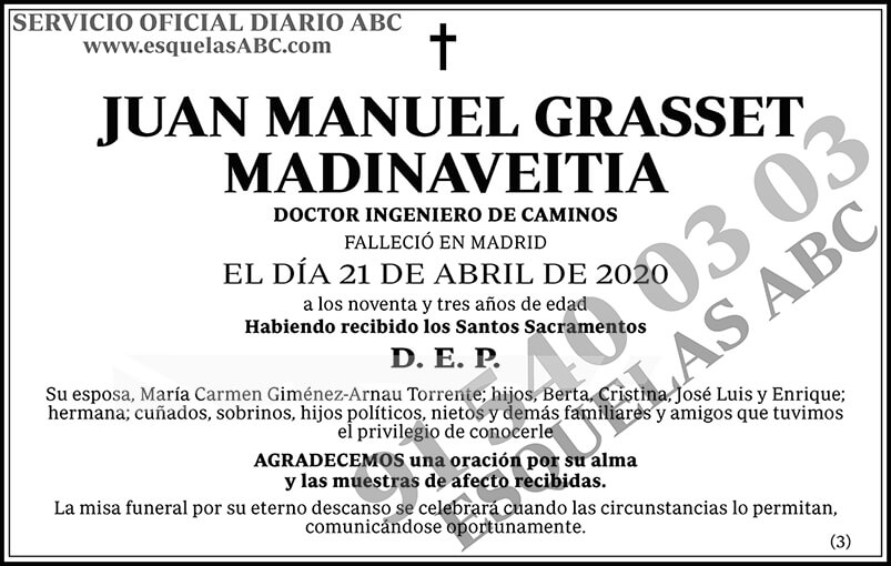 Juan Manuel Grasset Madinaveitia