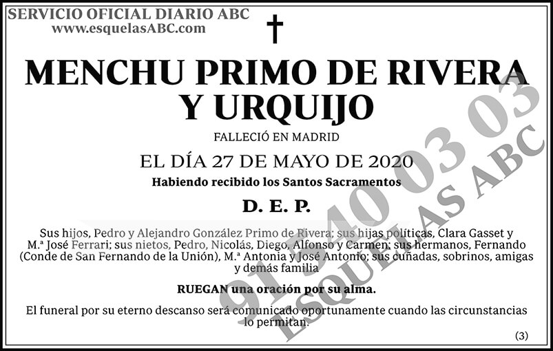Menchu Primo de Rivera y Urquijo