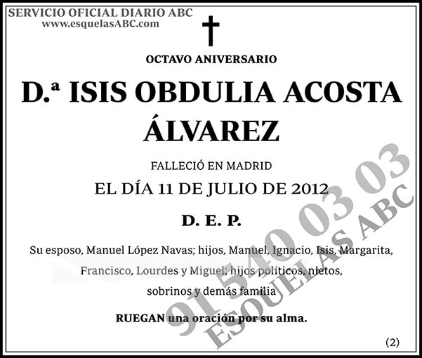 Isis Obdulia Acosta Álvarez