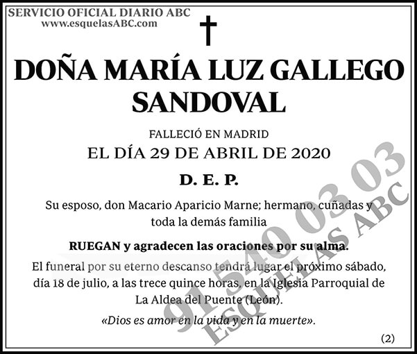 María Luz Gallego Sandoval