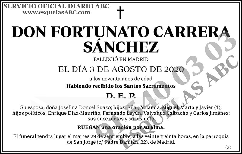 Fortunato Carrera Sánchez