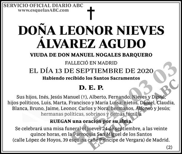 Leonor Nieves Álvarez Agudo