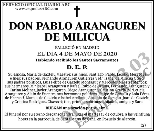 Pablo Aranguren de Milicua