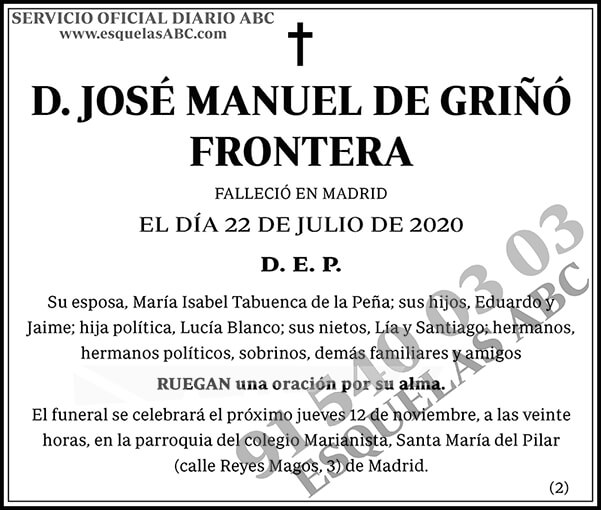 José Manuel de Griñó Frontera