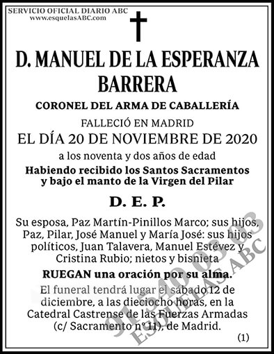 Manuel de la Esperanza Barrera