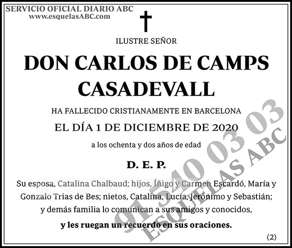 Carlos de Camps Casadevall