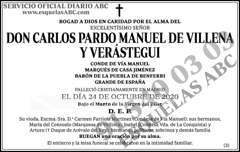 Carlos Pardo Manuel de Villena y Verástegui