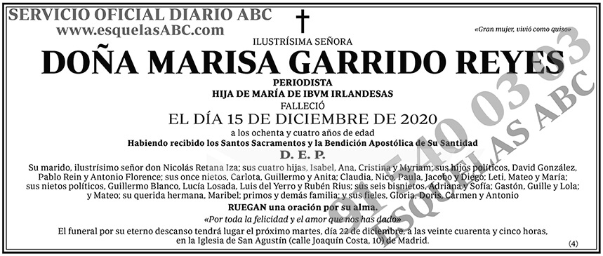 Marisa Garrido Reyes