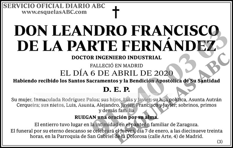 Leandro Francisco de la Parte Fernández