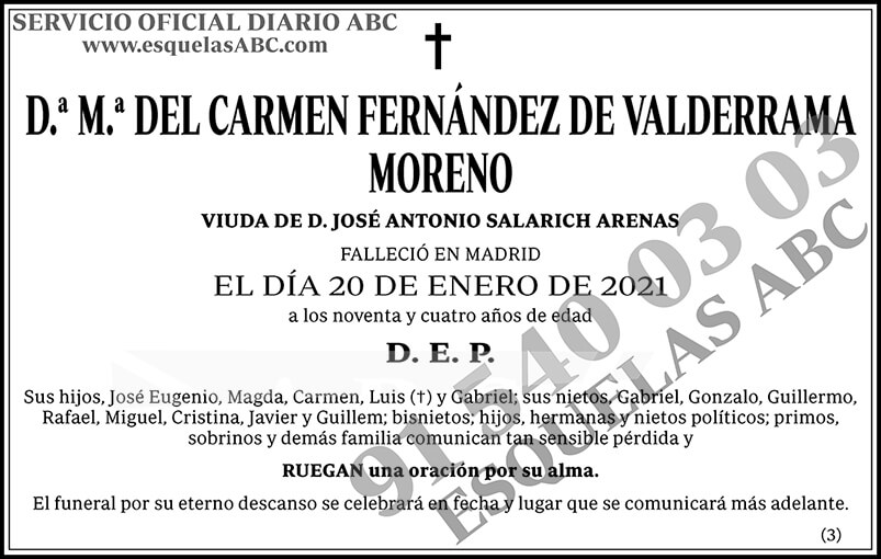 M.ª del Carmen Fernández de Valderrama Moreno