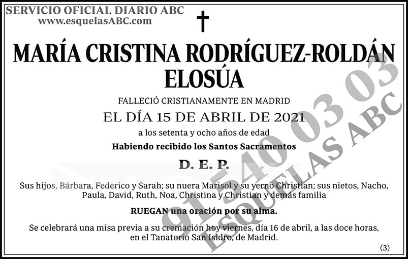 María Cristina Rodríguez-Roldán Elosúa
