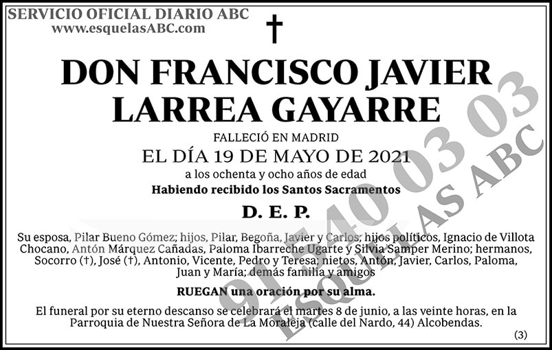 Francisco Javier Larrea Gayarre