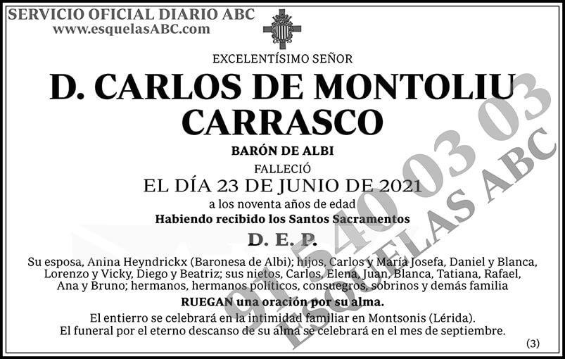 Carlos de Montoliu Carrasco
