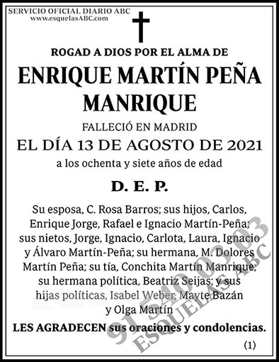 Enrique Martín Peña Manrique