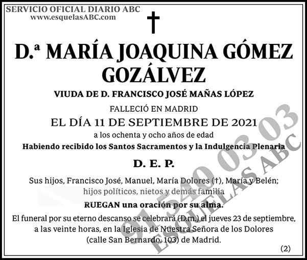 María Joaquina Gómez Gozálvez