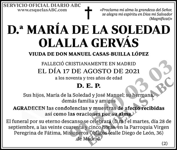 María de la Soledad Olalla Gervás
