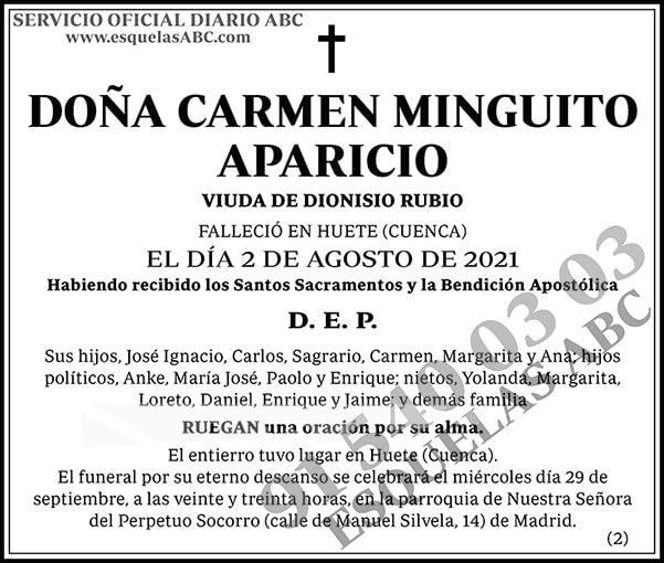 Carmen Minguito Aparicio