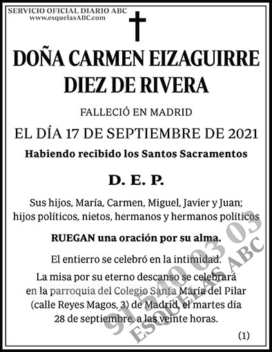 Carmen Eizaguirre Diez de Rivera