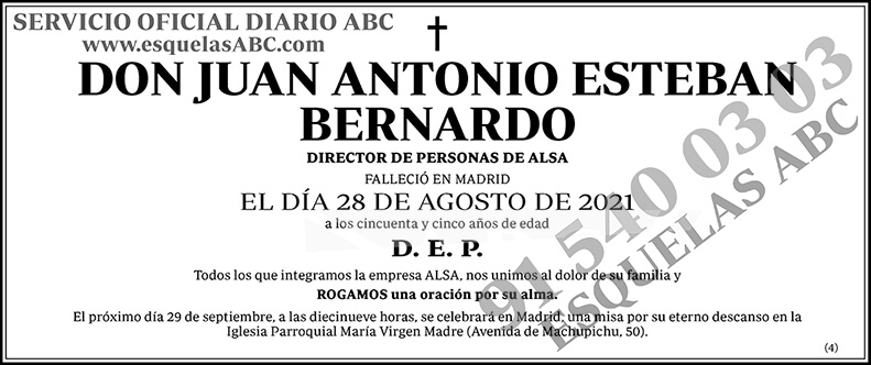 Juan Antonio Esteban Bernardo