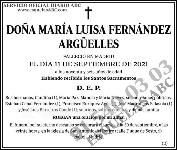 María Luisa Fernández Argüelles