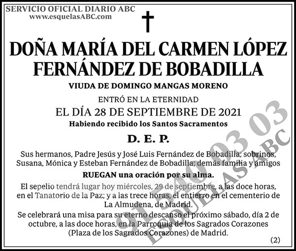 María del Carmen López Fernández de Bobadilla