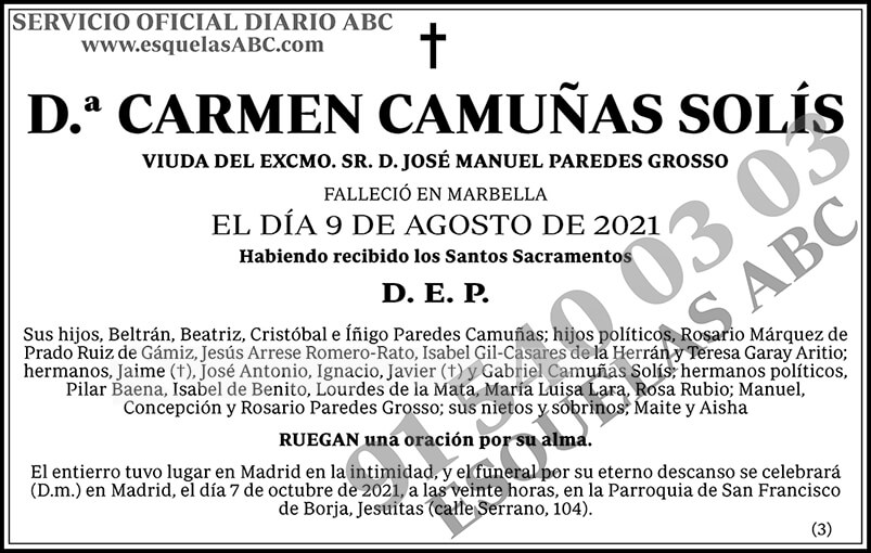 Carmen Camuñas Solís