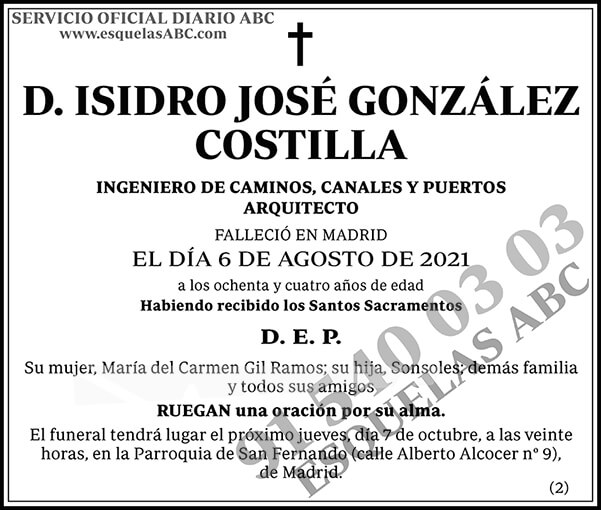 Isidro José González Costilla
