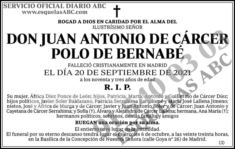 Juan Antonio de Cárcer Polo de Bernabé