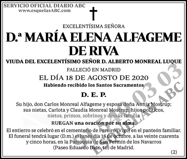 María Elena Alfageme de Riva