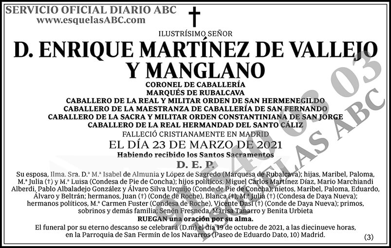 Enrique Martínez de Vallejo y Manglano