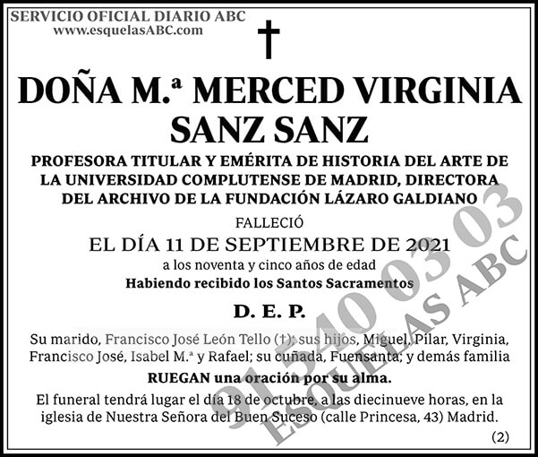 M.ª Merced Virginia Sanz Sanz