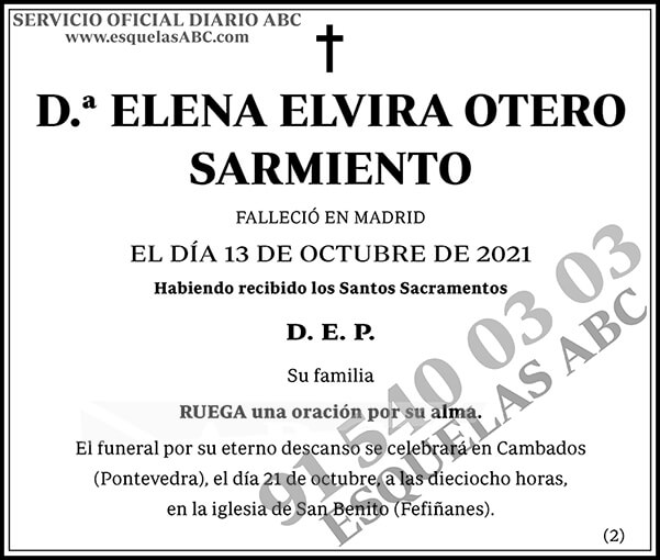 Elena Elvira Otero Sarmiento