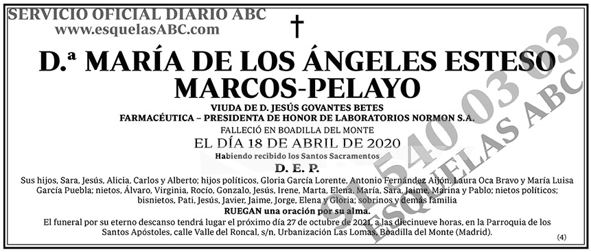 María de los Ángeles Esteso Marcos-Pelayo
