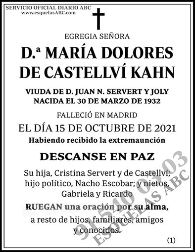 María Dolores de Castellví Kahn