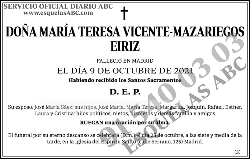 María Teresa Vicente-Mazariegos Eiriz