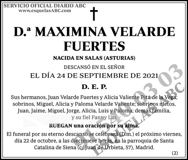 Maximina Velarde Fuertes