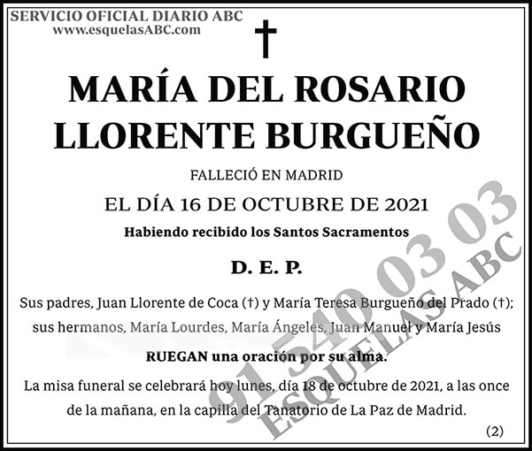 María del Rosario Llorente Burgueño