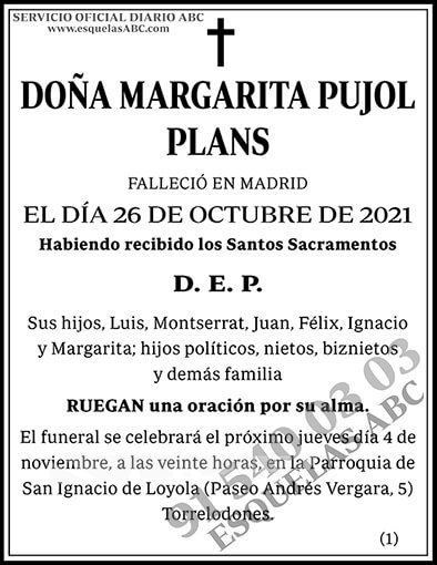Margarita Pujol Plans