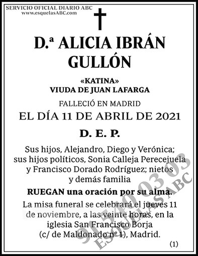 Alicia Ibrán Gullón