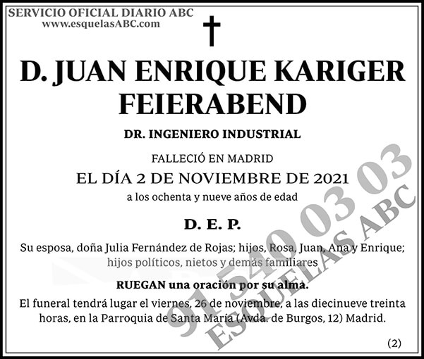 Juan Enrique Kariger Feierabend
