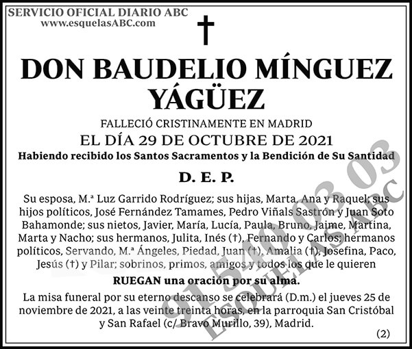 Baudelio Mínguez Yágüez
