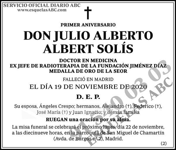 Julio Alberto Albert Solís