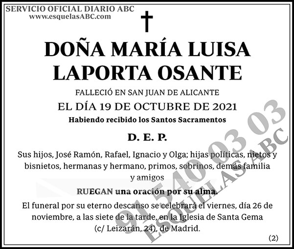 María Luisa Laporta Osante