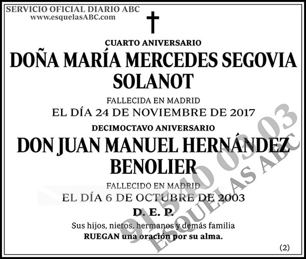 María Mercedes Segovia Solanot