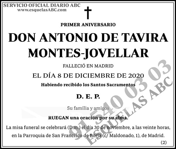 Antonio de Tavira Montes-Jovellar