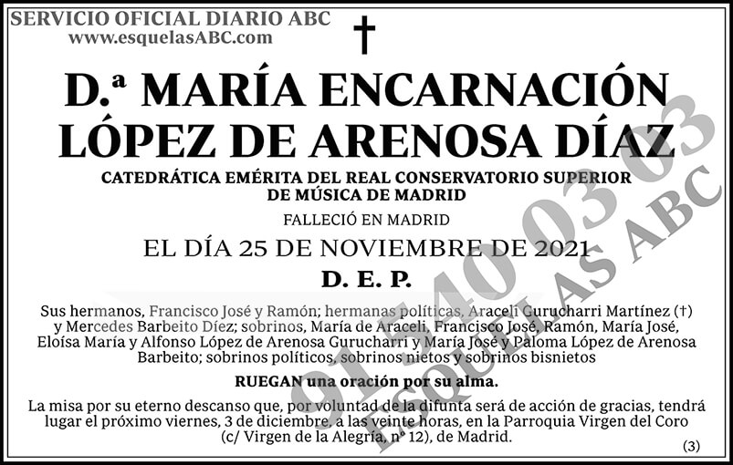 María Encarnación López de Arenosa Díaz